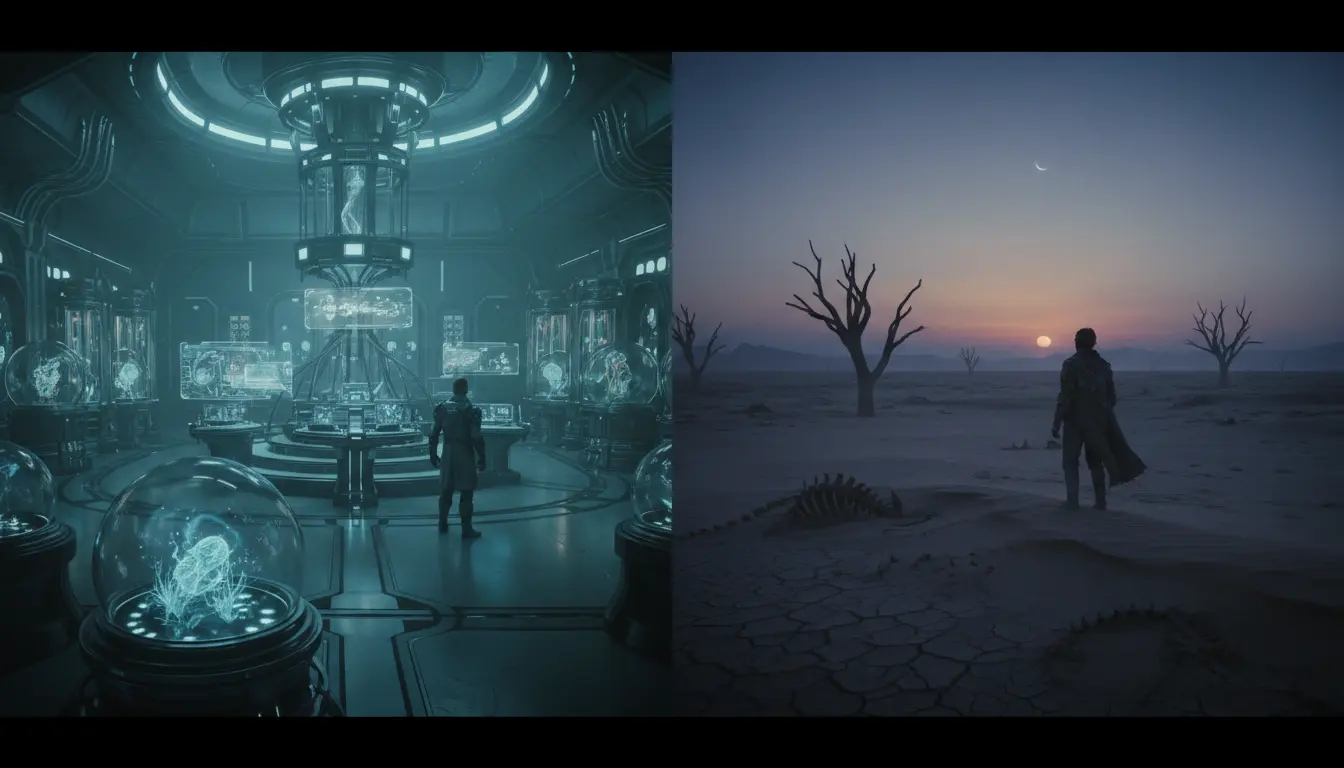 Skyreels V4 virtual production mood board scene with style references and cinematic atmosphere